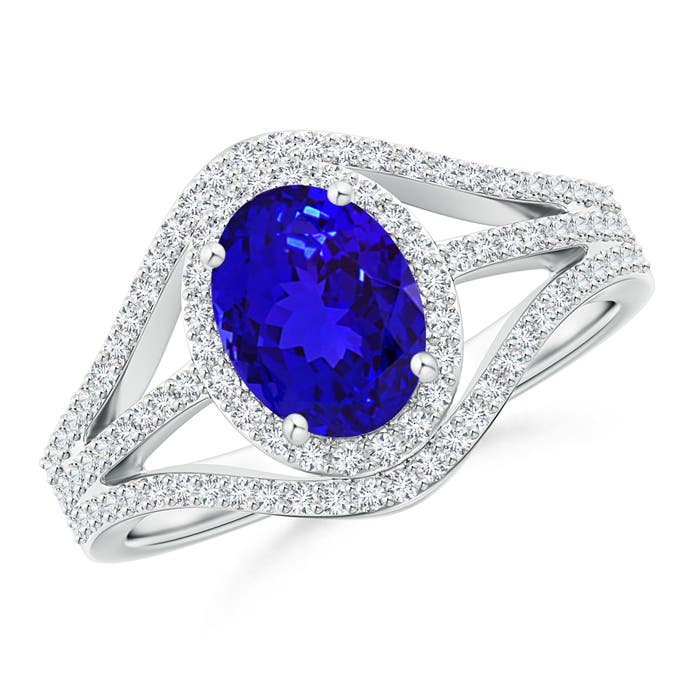 AAAA - Tanzanite / 1.72 CT / 14 KT White Gold