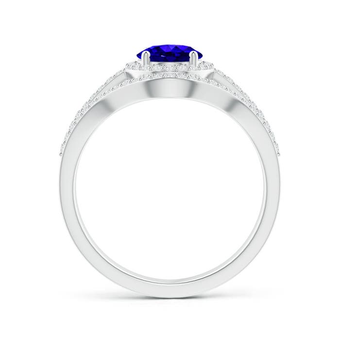 AAAA - Tanzanite / 1.72 CT / 14 KT White Gold