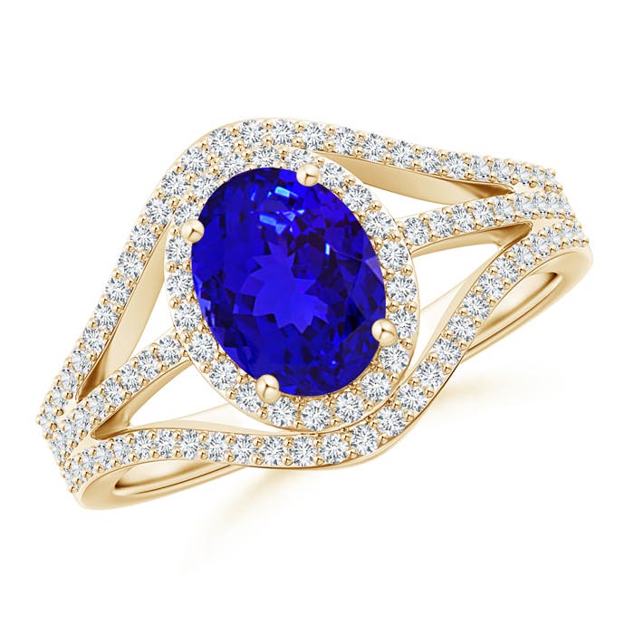 AAAA - Tanzanite / 1.72 CT / 14 KT Yellow Gold