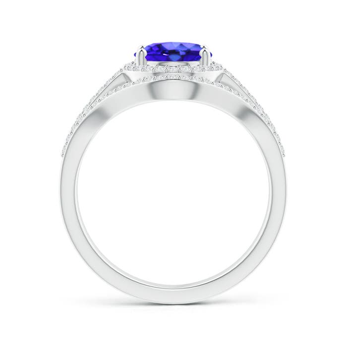 AAA - Tanzanite / 2.39 CT / 14 KT White Gold