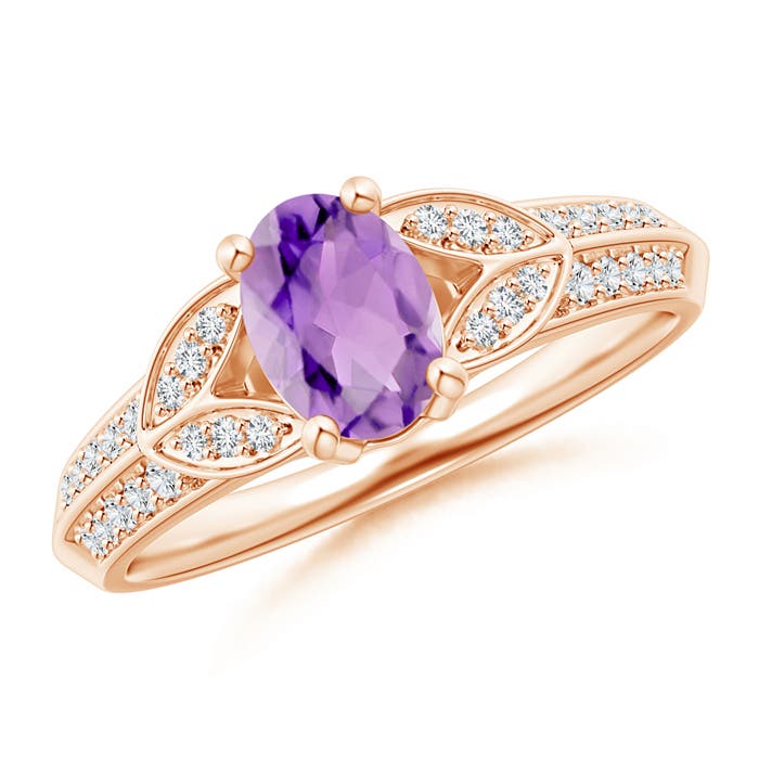 A - Amethyst / 0.88 CT / 14 KT Rose Gold