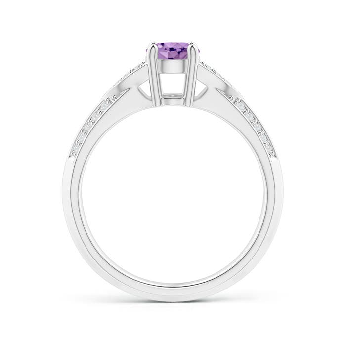 A - Amethyst / 0.88 CT / 14 KT White Gold