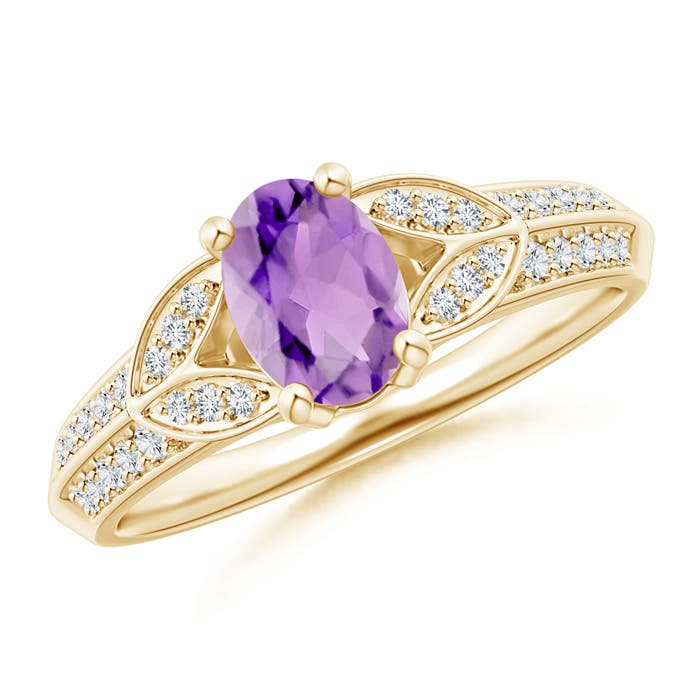 A - Amethyst / 0.88 CT / 14 KT Yellow Gold