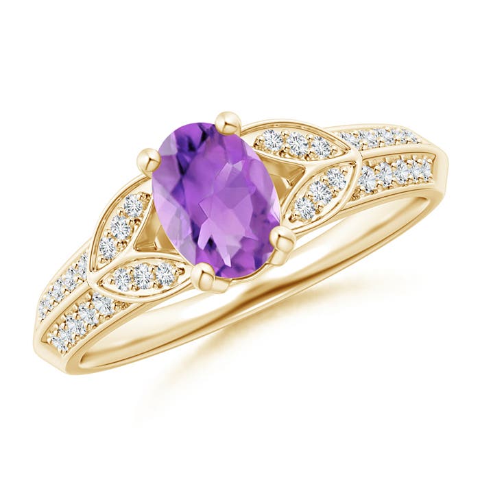 AA - Amethyst / 0.88 CT / 14 KT Yellow Gold