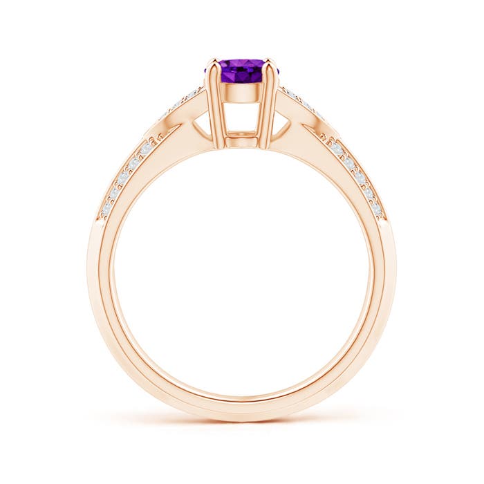 AAAA - Amethyst / 0.88 CT / 14 KT Rose Gold