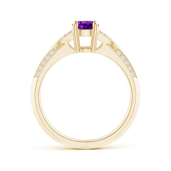 AAAA - Amethyst / 0.88 CT / 14 KT Yellow Gold