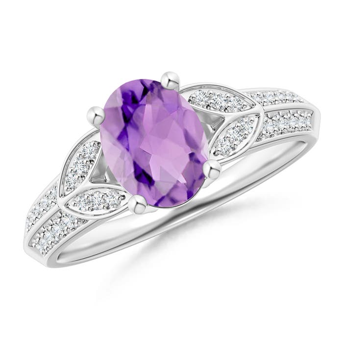 A - Amethyst / 1.33 CT / 14 KT White Gold