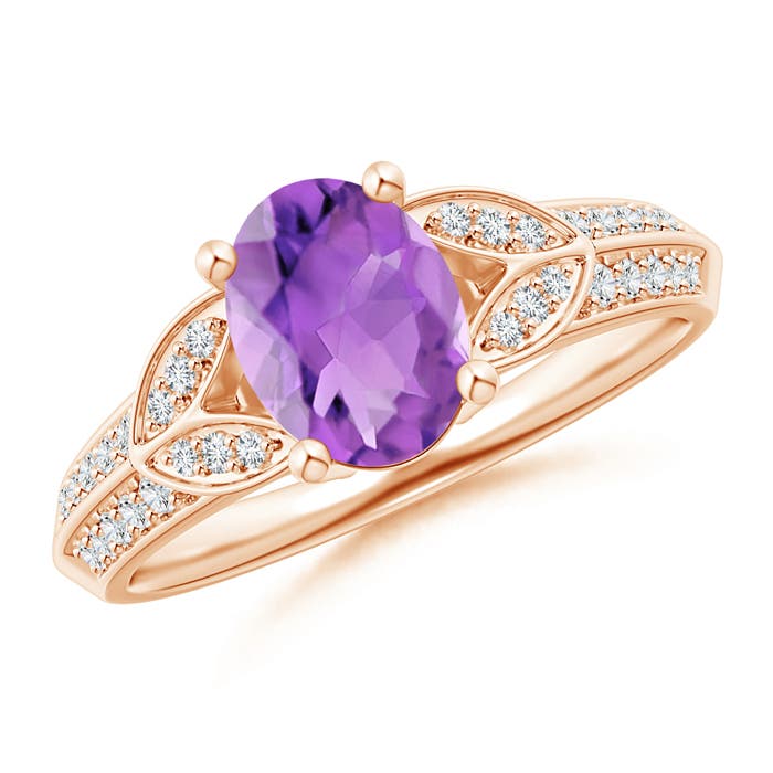 AA - Amethyst / 1.33 CT / 14 KT Rose Gold