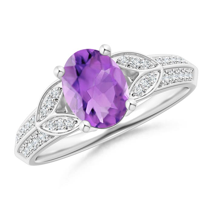 AA - Amethyst / 1.33 CT / 14 KT White Gold