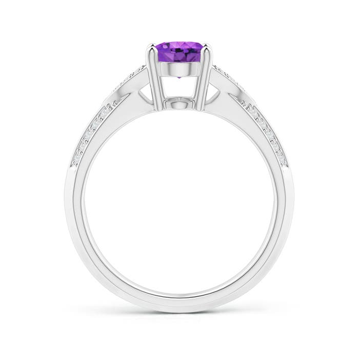 AAA - Amethyst / 1.33 CT / 14 KT White Gold