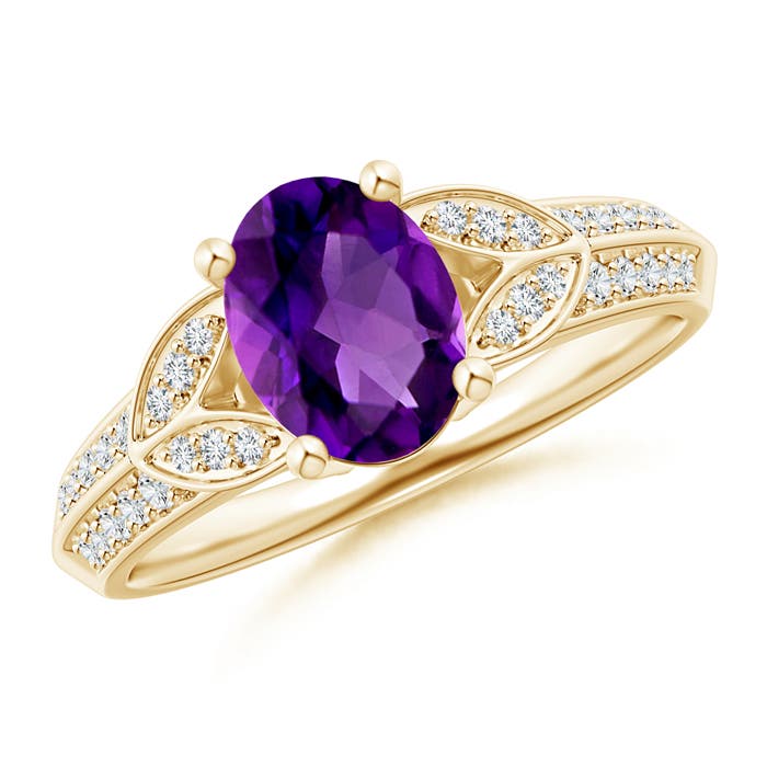 AAAA - Amethyst / 1.33 CT / 14 KT Yellow Gold