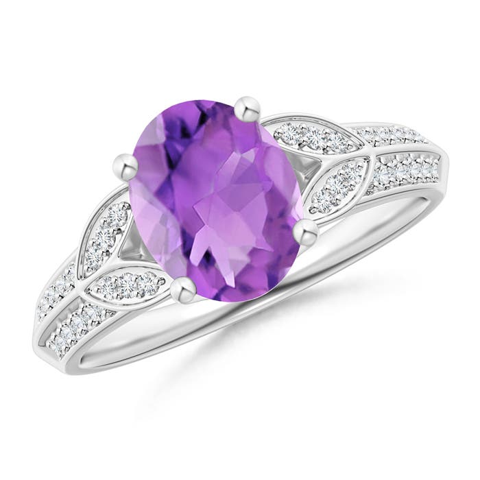 AA - Amethyst / 1.78 CT / 14 KT White Gold