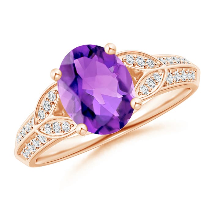 AAA - Amethyst / 1.78 CT / 14 KT Rose Gold