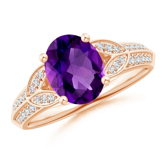 AAAA - Amethyst / 1.78 CT / 14 KT Rose Gold