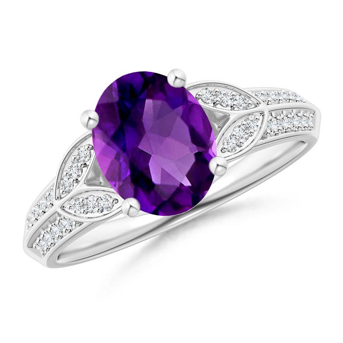 AAAA - Amethyst / 1.78 CT / 14 KT White Gold