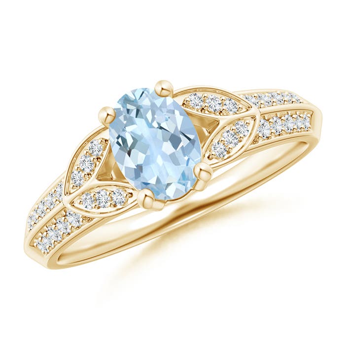 AA - Aquamarine / 0.78 CT / 14 KT Yellow Gold