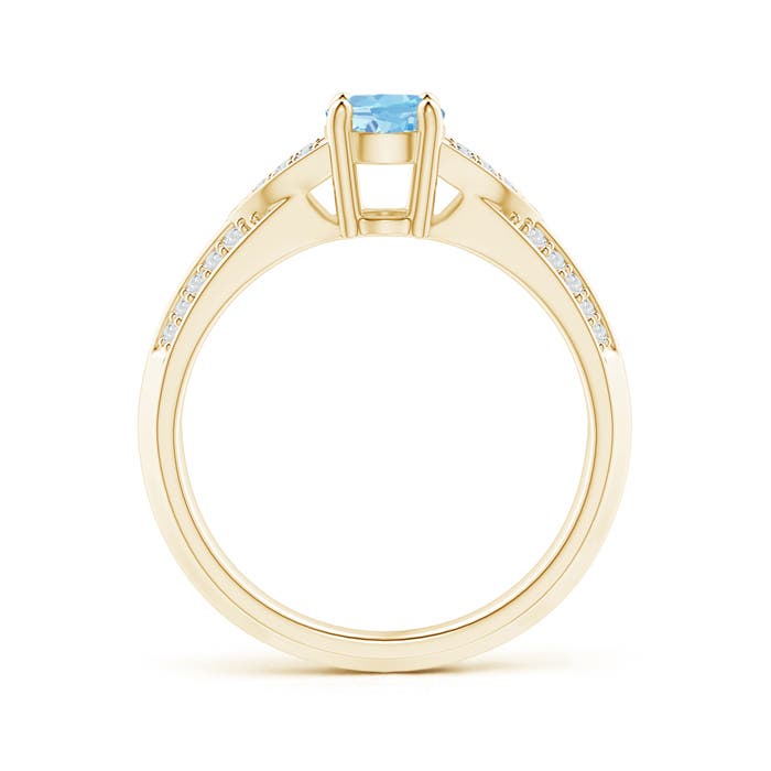 AAAA - Aquamarine / 0.78 CT / 14 KT Yellow Gold