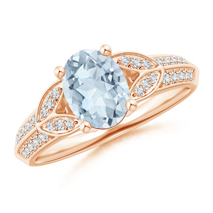 A - Aquamarine / 1.18 CT / 14 KT Rose Gold