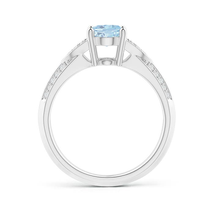 A - Aquamarine / 1.18 CT / 14 KT White Gold