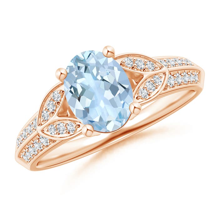 AA - Aquamarine / 1.18 CT / 14 KT Rose Gold