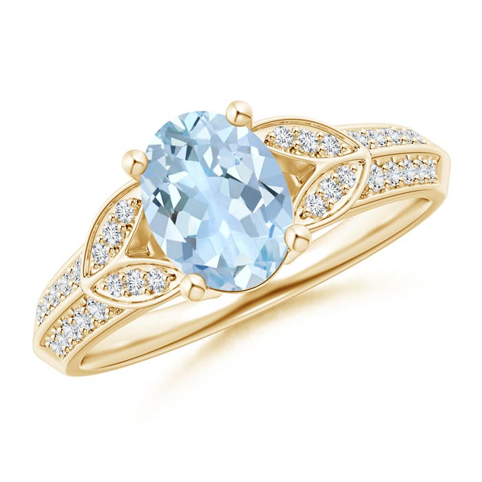 AA - Aquamarine / 1.18 CT / 14 KT Yellow Gold