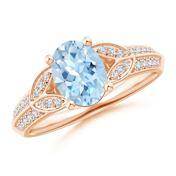 AAA - Aquamarine / 1.18 CT / 14 KT Rose Gold