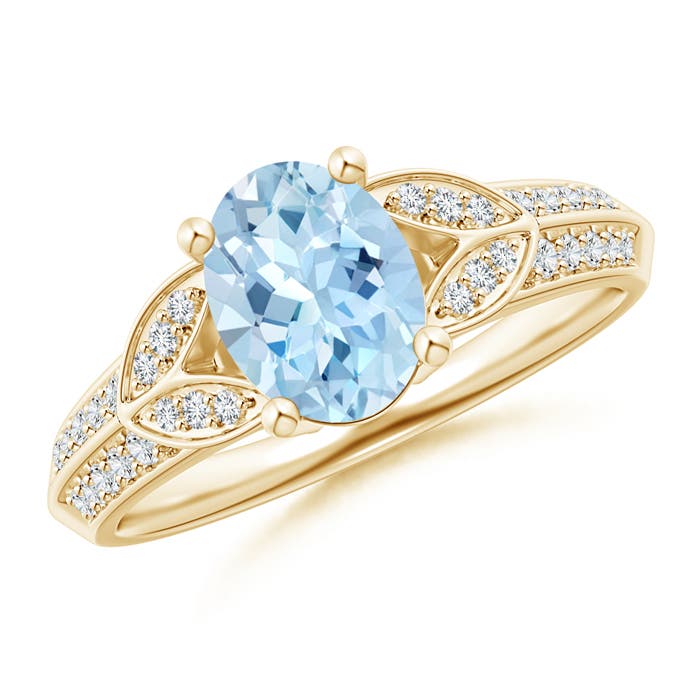 AAA - Aquamarine / 1.18 CT / 14 KT Yellow Gold