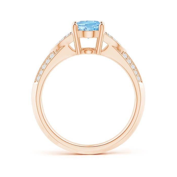 AAAA - Aquamarine / 1.18 CT / 14 KT Rose Gold