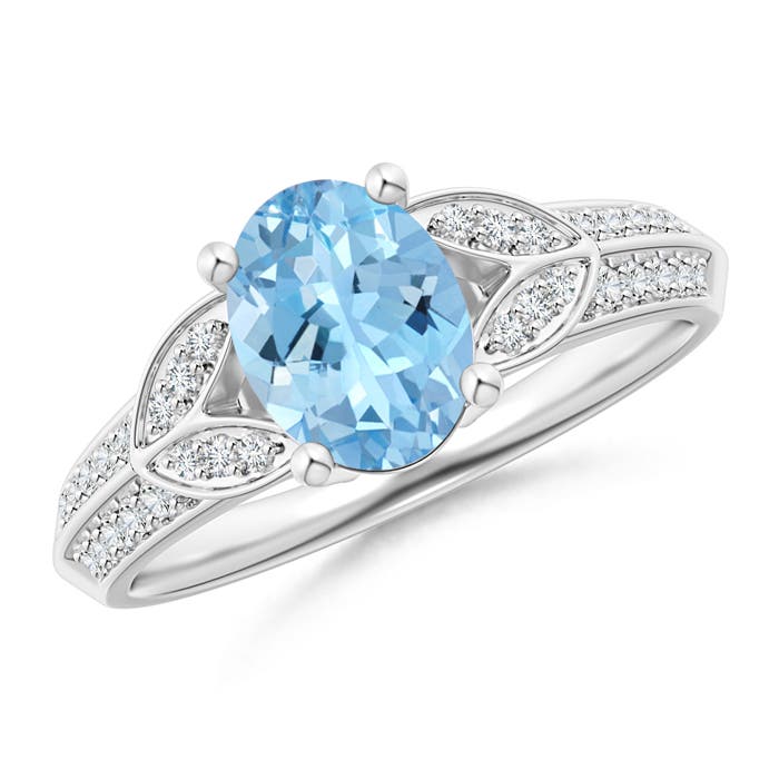 AAAA - Aquamarine / 1.18 CT / 14 KT White Gold