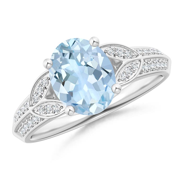 AA - Aquamarine / 1.68 CT / 14 KT White Gold