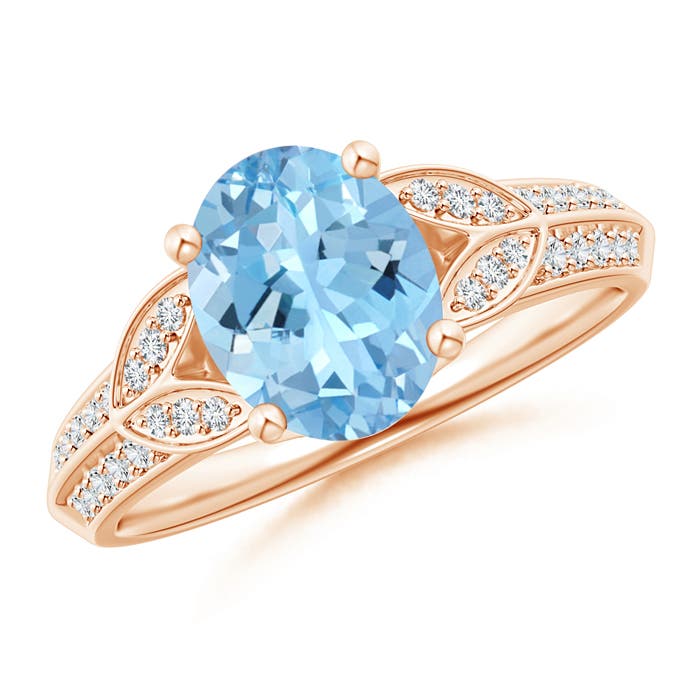 AAAA - Aquamarine / 1.68 CT / 14 KT Rose Gold