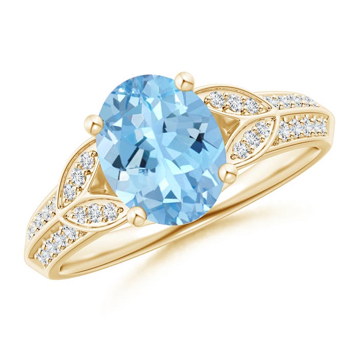 AAAA - Aquamarine / 1.68 CT / 14 KT Yellow Gold