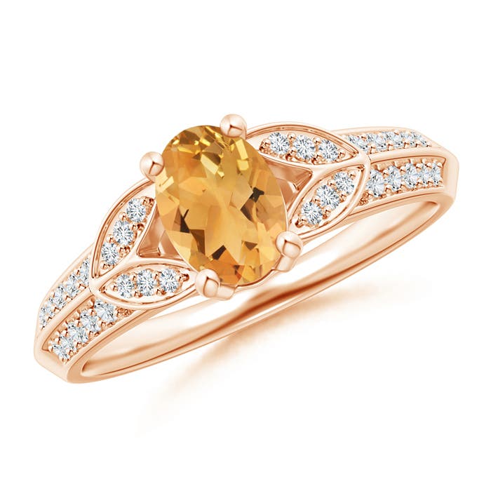 A - Citrine / 0.93 CT / 14 KT Rose Gold