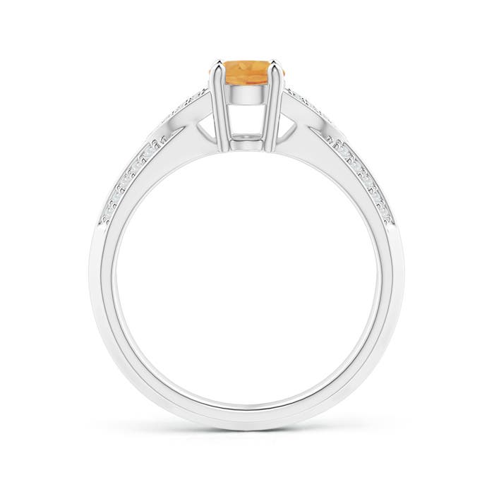 A - Citrine / 0.93 CT / 14 KT White Gold