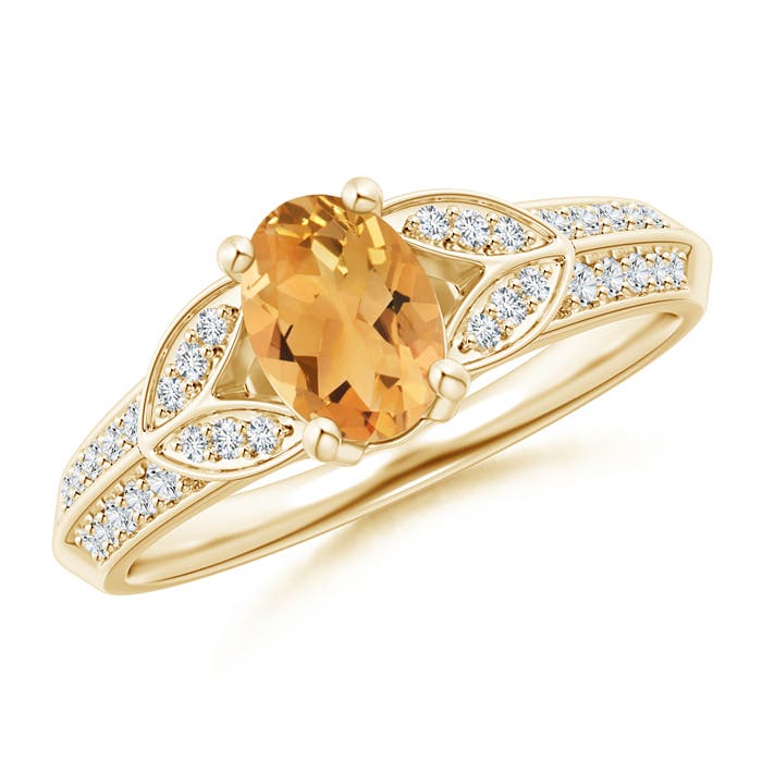 A - Citrine / 0.93 CT / 14 KT Yellow Gold