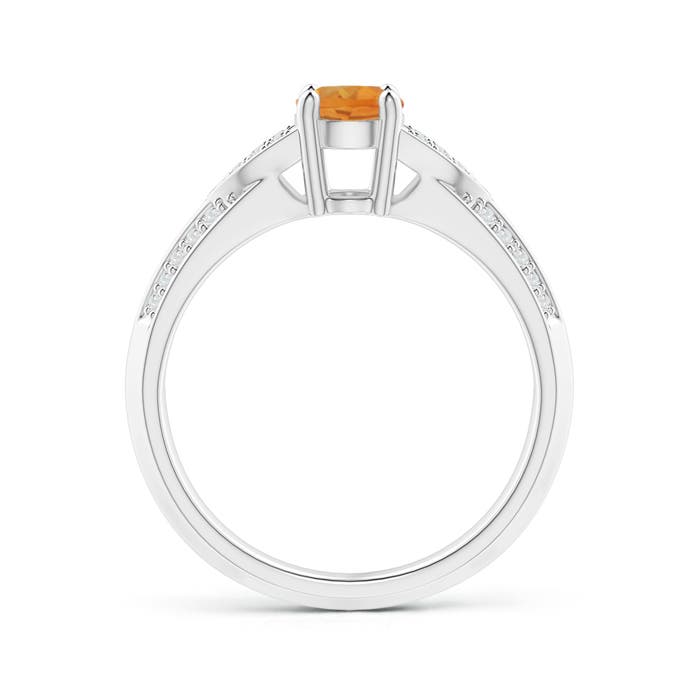 AA - Citrine / 0.93 CT / 14 KT White Gold