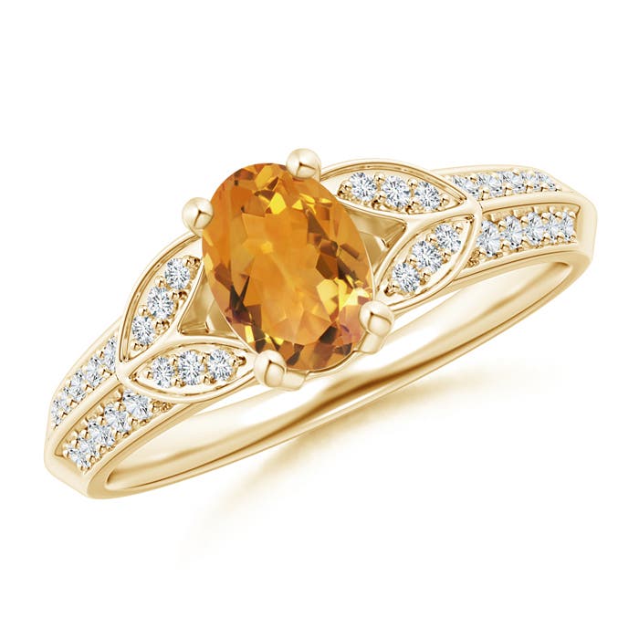 AA - Citrine / 0.93 CT / 14 KT Yellow Gold