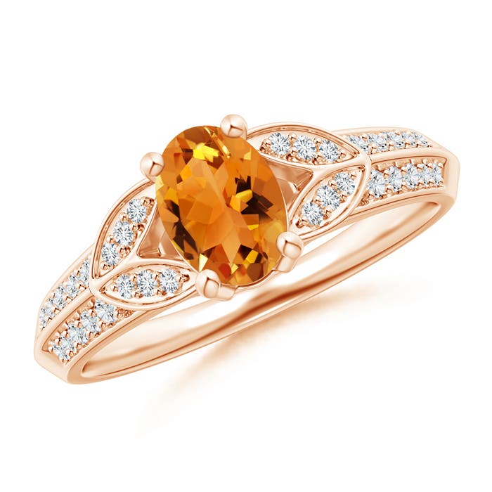 AAA - Citrine / 0.93 CT / 14 KT Rose Gold