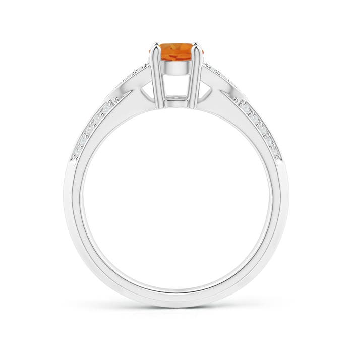 AAA - Citrine / 0.93 CT / 14 KT White Gold