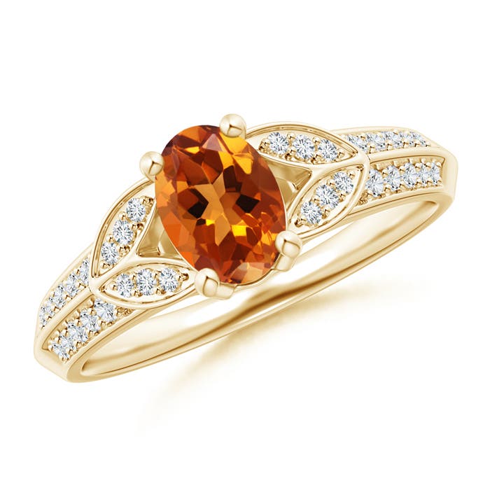 AAAA - Citrine / 0.93 CT / 14 KT Yellow Gold