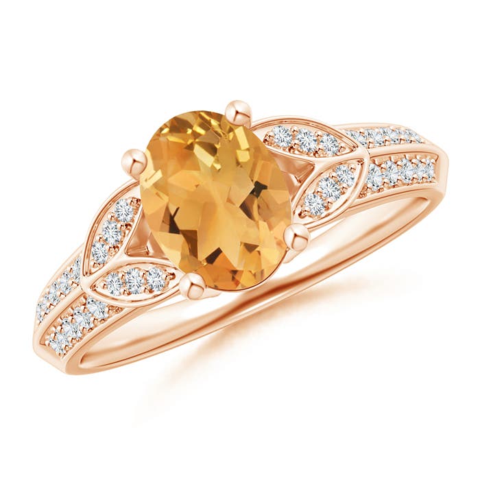 A - Citrine / 1.28 CT / 14 KT Rose Gold