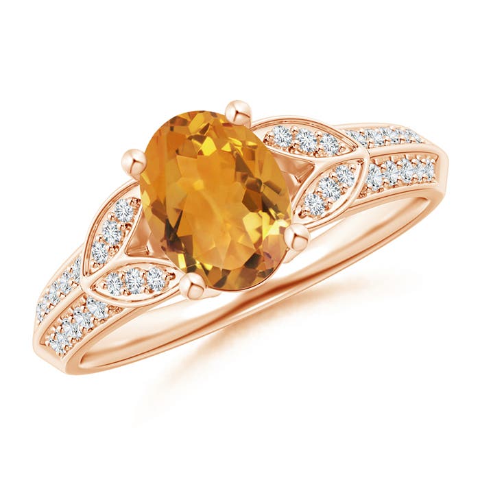 AA - Citrine / 1.28 CT / 14 KT Rose Gold