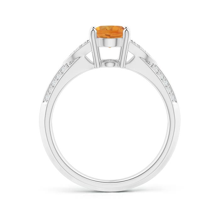 AA - Citrine / 1.28 CT / 14 KT White Gold