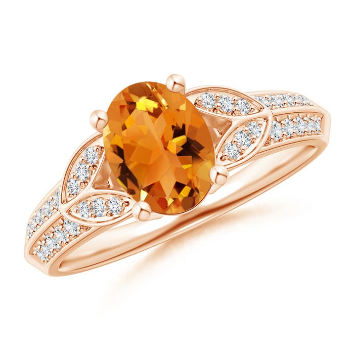 AAA - Citrine / 1.28 CT / 14 KT Rose Gold