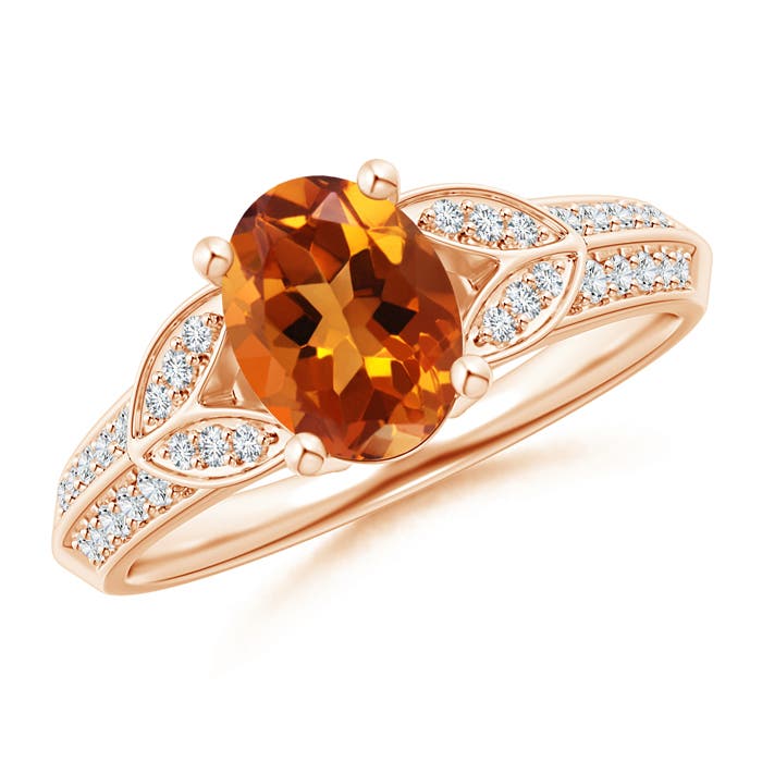 AAAA - Citrine / 1.28 CT / 14 KT Rose Gold