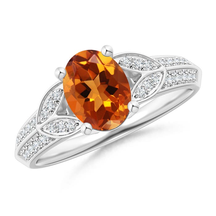 AAAA - Citrine / 1.28 CT / 14 KT White Gold