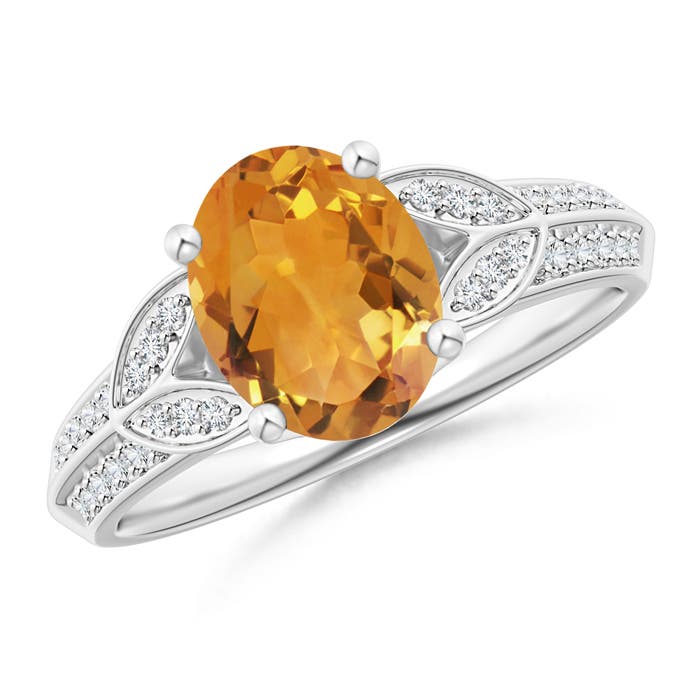 AA - Citrine / 1.83 CT / 14 KT White Gold