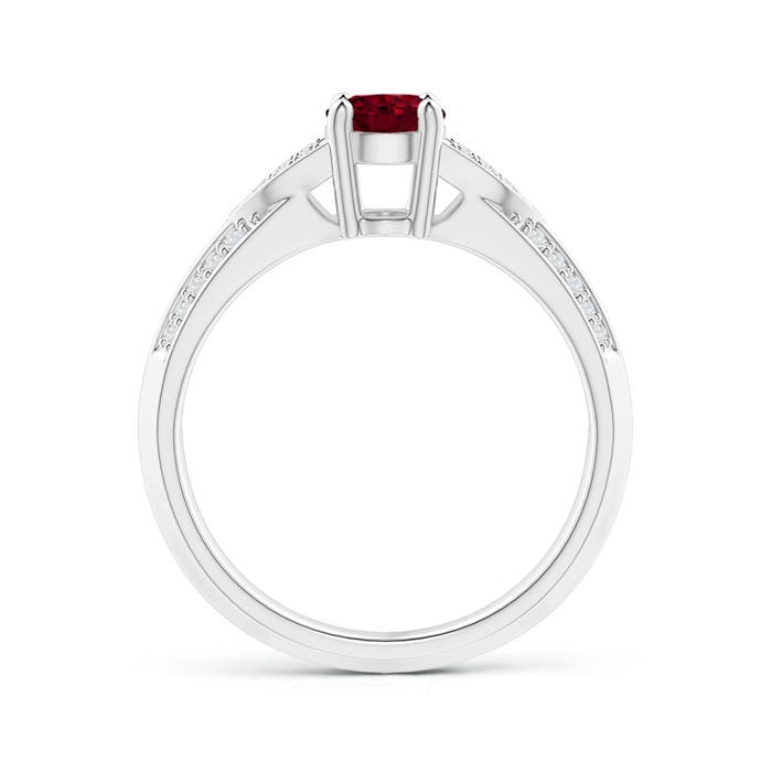 A - Garnet / 1.08 CT / 14 KT White Gold