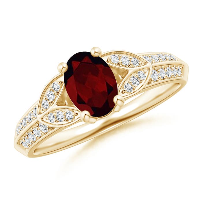 A - Garnet / 1.08 CT / 14 KT Yellow Gold