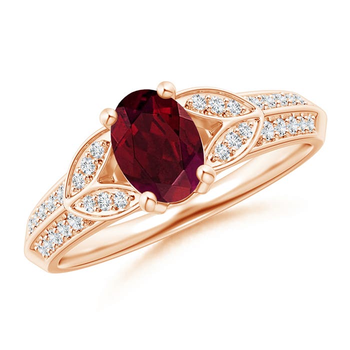 AA - Garnet / 1.08 CT / 14 KT Rose Gold